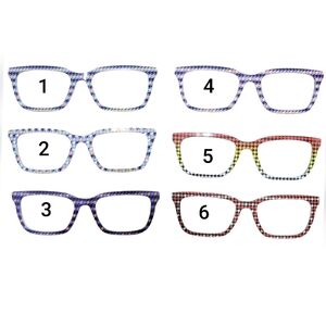 NWOT Pair Eyewear LARKIN Magnetic Toppers Houndstooth Purple Orange Black Green